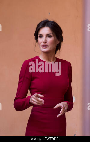 Rom, Italien. 16. Oktober, 2018. Foto Fabrizio Corradetti/LaPresse 16 Ottobre 2018 Roma, Italia Politica Visita della Regina Letizia all'Accademia di Spagna Roma Nella Foto: Regina Letizia Foto Fabrizio Corradetti/LaPresse Oktober 16th, 2018 Rom, Italien Politik Besuch der Königin Letizia zu der Spanischen Akademie in Rom in der Foto: Queen Letizia Credit: CORDON PRESSE/Alamy leben Nachrichten Stockfoto