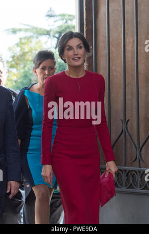 Rom, Italien. 16. Oktober, 2018. Foto Fabrizio Corradetti/LaPresse 16 Ottobre 2018 Roma, Italia Politica Visita della Regina Letizia all'Accademia di Spagna Roma Nella Foto: Regina Letizia Foto Fabrizio Corradetti/LaPresse Oktober 16th, 2018 Rom, Italien Politik Besuch der Königin Letizia zu der Spanischen Akademie in Rom in der Foto: Queen Letizia Credit: CORDON PRESSE/Alamy leben Nachrichten Stockfoto