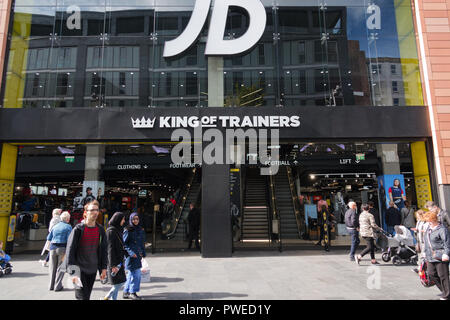 JD König von Trainer Store auf Paradies St Liverpool, Liverpool, UK. Stockfoto
