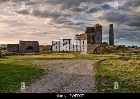 Die Elster Mine (bei Sonnenuntergang) Sheldon, der Peak District National Park, England (1) Stockfoto