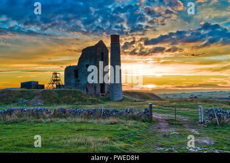 Die Elster Mine (bei Sonnenuntergang) Sheldon, der Peak District National Park, England (20) Stockfoto