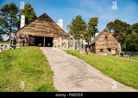 National Historic Iron Works in Saugus, Massachusetts. Stockfoto