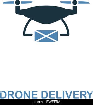 Drone Lieferung Symbol in zwei Farben Design. Premium Style von intelligenten Geräten. UI und UX. Abbildung: drone Lieferung Symbol. Für web de Stock Vektor