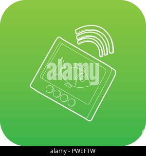 Echolot Symbol grün Vektor Stock Vektor