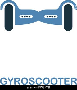 Gyroscooter Symbol in zwei Farben Design. Premium Style von intelligenten Geräten. UI und UX. Abbildung: gyroscooter Symbol. Für web design, Stock Vektor