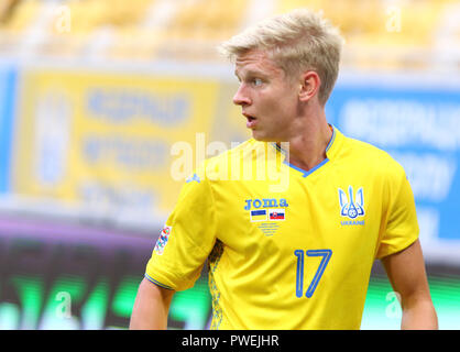 Lemberg, Ukraine - 9. SEPTEMBER 2018: Portrait der Ukrainischen Mittelfeldspieler Olexandr Sintschenko während der UEFA Nationen Ligaspiel gegen die Slowakei im Arena L Stockfoto