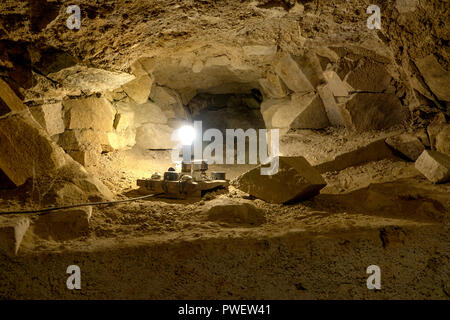 Die Französische Kapelle Tunnel in 1941 errichtet. Der Tunnel wurde von der deutschen Wachen entdeckt, bevor es für die Flucht fCastle Colditz benutzt werden könnte. Stockfoto