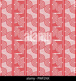 Abstrakte geometrische Muster mit Wellenlinien, streifen. Stock Vektor