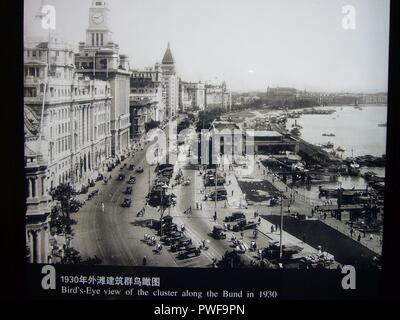 Bund 1930 - Shanghai Urban Planning Exhibition Centre. Stockfoto