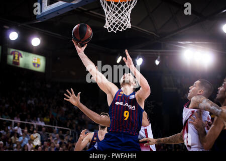 13. Oktober 2018, Palau Blaugrana, Barcelona, Spanien; Liga ENDESA Basketball; FC Barcelona Lassa versus Tecnyconta Zaragoza; Jaka Blazic des FC Barcelon Stockfoto