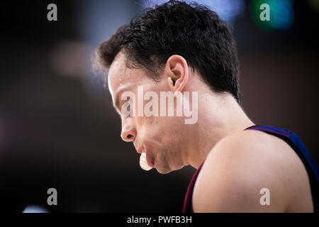 13. Oktober 2018, Palau Blaugrana, Barcelona, Spanien; Liga ENDESA Basketball; FC Barcelona Lassa versus Tecnyconta Zaragoza; Kyle Kuric des FC Barcelona. Stockfoto