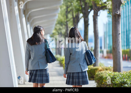 Japanische Junior high Studenten Stockfoto