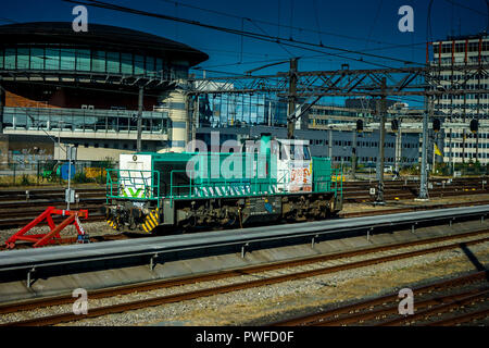 Niederlande, Amsterdam Sloterdijk - 22. Juli 2018: Die alten Motor in Amsterdam Hauptbahnhof. Stockfoto