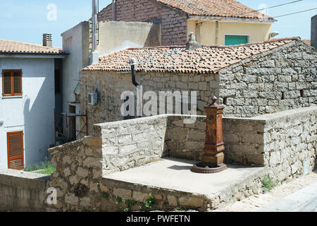 Stadt von Aggius, Gallura, Sardinien, Italien Stockfoto