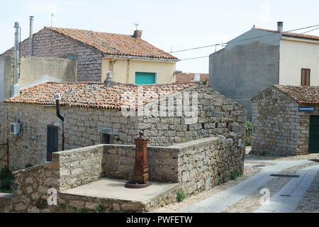 Stadt von Aggius, Gallura, Sardinien, Italien Stockfoto