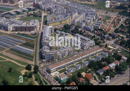 Wien, Wohnbau der 1980er Jahre, Leberberg, Luftbild Stockfoto
