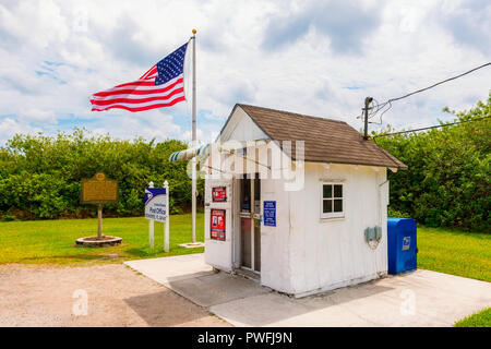 Das kleinste Postamt der Vereinigten Staaten in Ochopee, Florida. Sie existiert seit 1953 und ist voll funktionsfähig. Stockfoto