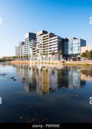 Lelystad, Niederlande, 10. Oktober 2018: Moderne Architektur in der niederländischen Stadt lelystad Hauptstadt von Flevoland in den Niederlanden Stockfoto