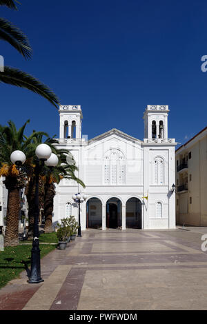 Die 1863 Kirche Agios Nikolaos, dem Schutzpatron der Seefahrer, nahe dem Hafen. Nafplio. Peloponnes. Griechenland. Stockfoto