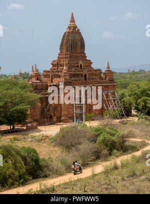 Myanmar Tempel in der archäologischen Zone, Bagan, Myanmar. Historische buddhistische Tempel in Bagan, Myanmar. Stockfoto