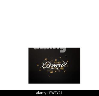 Happy Diwali Text. Diwali Festival der Lichter. Stock Vektor