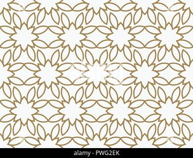 Moderner Luxus geometrische Ornamente mit Linien nahtlose Muster Hintergrund Stock Vektor