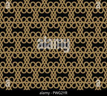 Moderner Luxus geometrische Ornamente mit Linien nahtlose Muster Hintergrund Stock Vektor