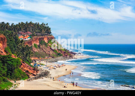 Varkala Beach, Kerala, Indien Stockfoto