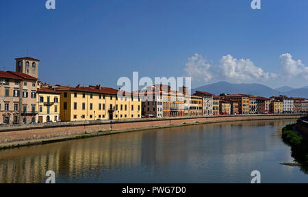 Die Stadt und den Fluss Arno in Florenz, Toskana, Italien, Europa Stockfoto