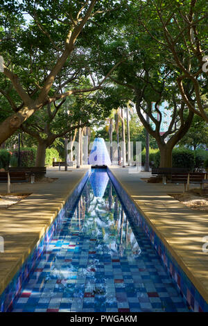 Lissabon, Portugal - Juli 04, 2016: Der Park der Nationen für die Universelle Weltausstellung Expo 98 gebaut mit den bunten Wasser Vulkan Brunnen. L Stockfoto