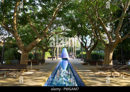 Lissabon, Portugal - Juli 04, 2016: Der Park der Nationen für die Universelle Weltausstellung Expo 98 gebaut mit den bunten Wasser Vulkan Brunnen. L Stockfoto