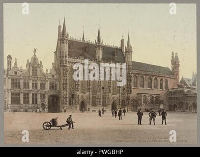 Brügge. Hôtel de Ville. Chapelle du St. Sang et la Justice de Paix Stockfoto