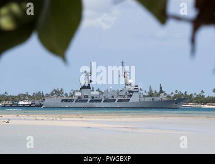 BRP Andres Bonifacio kehrt in Pearl Harbor bei RIMPAC 2018 001. Stockfoto