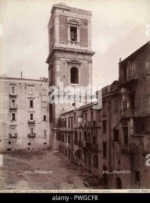 Brogi Carlo (1850-1925) - n. 12413 - Napoli Campanile della Chiesa di Santa Chiara. Stockfoto