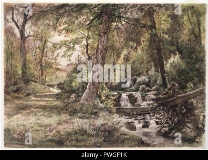 Landschaft mit Stream und Road Chester County - Ochtervelt - insgesamt. Stockfoto