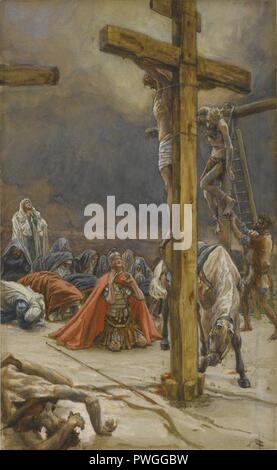 Das Bekenntnis des Heiligen Longinus (Beichte de Saint Longin) - James Tissot. Stockfoto