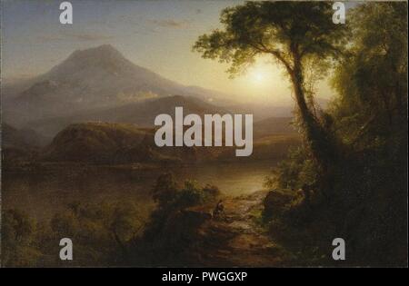 Tropische Landschaft - Frederic Edwin Church - insgesamt. Stockfoto