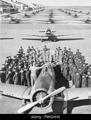 Brooks Feld - North American BT-14 Ausbildung. Stockfoto