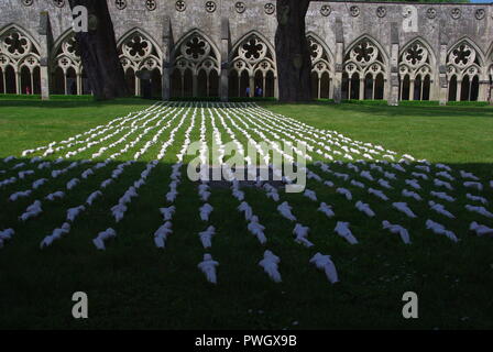 Verkleidungen an der Somme in der Kathedrale von Salisbury Stockfoto