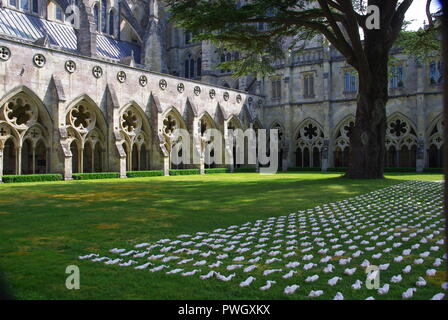 Verkleidungen an der Somme in der Kathedrale von Salisbury Stockfoto