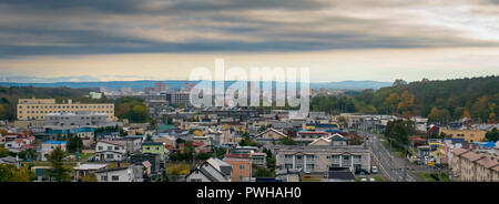 Panorama der Stadt Sapporo, Hokkaido, Japan Stockfoto