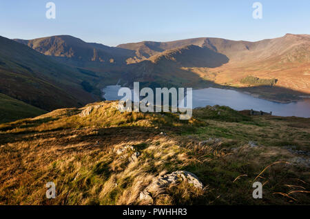 Blick von der Alten Leiche Straße Mardale Haweswater zum Rigg und Riggingdale in Cumbria Lake District Stockfoto