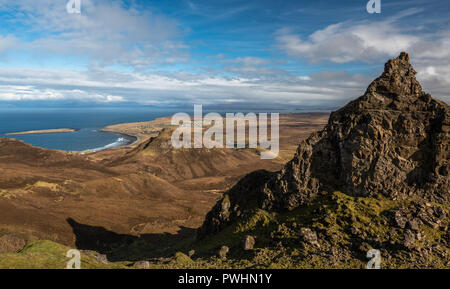 Serpentinen, die quiraing, trotternish Ridge, Isle of Skye, Schottland, Großbritannien Stockfoto