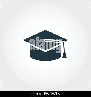 Skalenhaube Symbol. Premium monochrom Design aus Bildung icons Collection. Kreative skalenhaube Symbol für Web Design und Druck. Stock Vektor