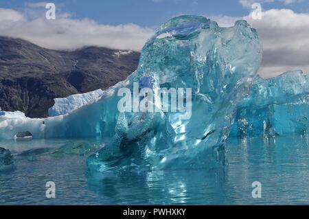 Eisberge an Narsarsuaq südlichen Grönland glitzert in der Sonne Stockfoto