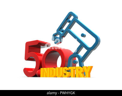 Industrie 5.0 rendern Stockfoto