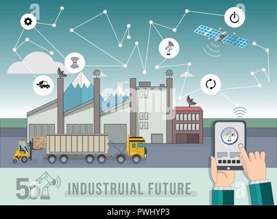 Inudstry Zukunft Stock Vektor