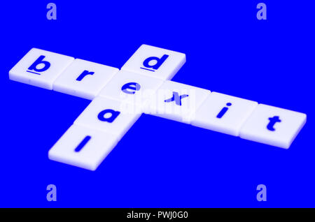 Brexit deal Buchstaben Stockfoto