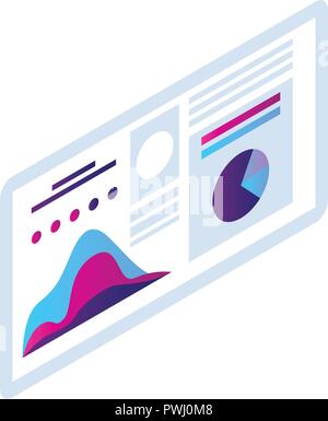 Infografik-Symbol, isometrische Stil Stock Vektor