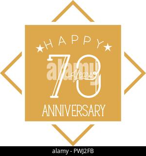 Nummer 70 für Jubiläum Karte Symbol Stock Vektor